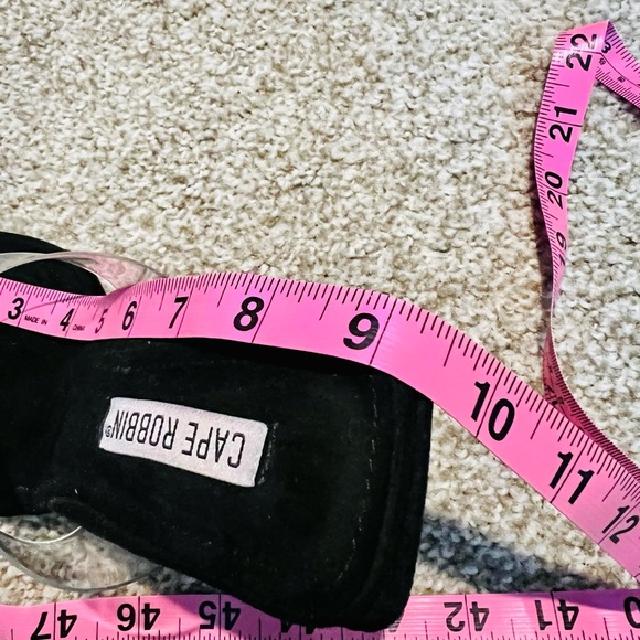 Cape Robbin Black Suede Chunky Block Heel Sandals - Picture 6 of 6